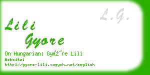 lili gyore business card